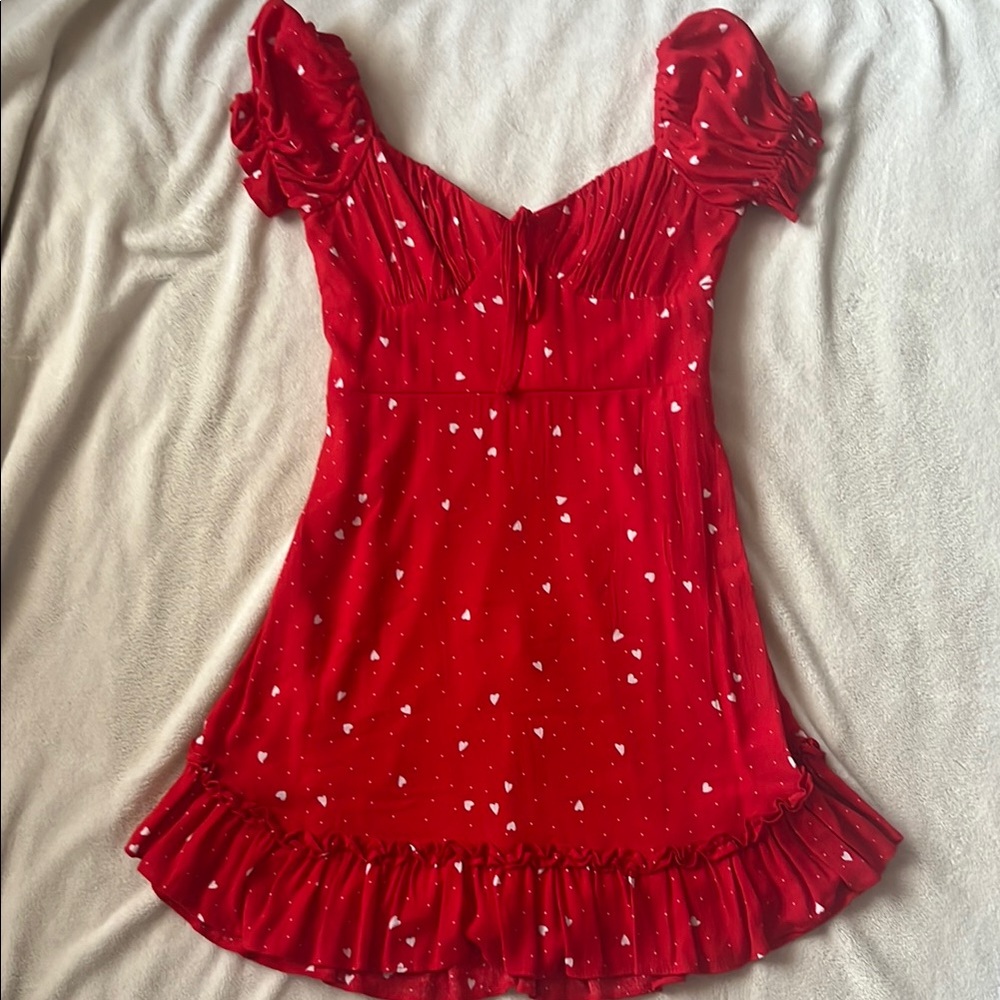 Red Dress with Heart Pattern